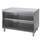 Thumbnail image #1 for Tarrison Products Ltd. Servery TC-CO3036-KIT Stainless Steel Open-Front Work Table with Adjustable Shelf, 36"W x 30"D, Flat Top