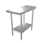 Thumbnail image #1 for Winholt Equipment DTSB-15-3618 Filler Table, 36"W x 18"D x 34"H, 16 gauge stainless steel construction, 1.5" backsplash, high polish finish, cross