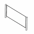 Thumbnail image #1 for Piper Products/Servolift Eastern Elite SCPGC-60 Cafeteria-Style Single Protector Guard for 4 Openings, 60"W