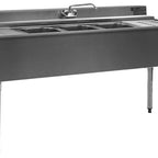 Thumbnail image #5 for Eagle Group 2200 Series B5C-22 Three-Compartment 304 Stainless Steel Underbar Sink with Left and Right Drainboards, 60 x 24 x 33-1/2 Inches