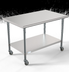 Thumbnail image #4 for KoolMore 48-Inch x 30-Inch 18-Gauge Stainless Steel Commercial Work Table with Undershelf and Locking Casters