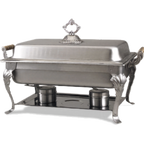 Thumbnail image #1 for Alegacy Foodservice Products Cordiale DL200A Full-Size Stainless Steel Chafing Dish with Lift-Off Dome Cover