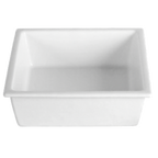 Thumbnail image #1 for G.E.T. Bugambilia IS035S Square Cast Aluminum Salad Bar Bowl, 9.65" x 9.65", 4" Deep, Sand