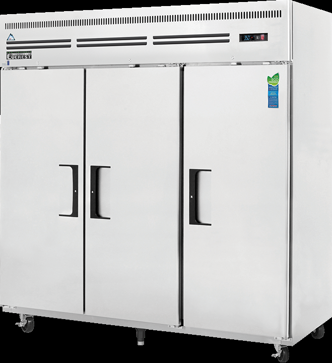 Product image #5 for Everest ESR3 Three-Section Reach-In Refrigerator, 71 Cu. Ft., Top-Mounted Self-Contained R290, 115V