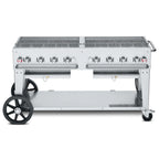 Thumbnail image #1 for Crown Verity Mobile Cooking CV-MCB-60 Mobile Outdoor Charbroiler, 8 Burners, Stainless Steel, LP/NG, 58" Grill Area