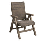 Thumbnail image #1 for Grosfillex Java UT071181 Folding Midback Outdoor Chair, Synthetic Wicker Seat and Back, Plastic Frame Case of 2