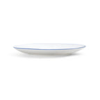 Thumbnail image #2 for Mikasa Hospitality Bistro 5256492 Porcelain Plate, 9" Round Coupe Rim, White with Blue Band Case of 24