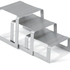 Thumbnail image #4 for Vollrath 46009 Square Buffet Riser Set, 3 Sizes, Brushed Stainless Steel
