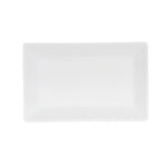 Thumbnail image #2 for Cal-Mil 24201-117-15 Rectangular Melamine Plate, White, 11" x 7" x 1.37" Case of 6
