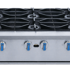 Thumbnail image #1 for Blue Air FSE LLC Blue lava (Blue air) BLHP36 Commercial Gas Hot Plate, Countertop, 6-Burner, Stainless Steel, 36 in W