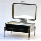 Thumbnail image #2 for Eastern Tabletop Ecoburner EB15506 Waterless Powered Rectangular Stainless Steel Chafing Dish with Hinged Cover