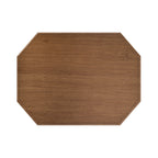 Thumbnail image #1 for Risch Sherwood PLACEMATDXOCT-SHERWOOD 16X12 Faux Wood Octagon Placemat, 16 x 12 in, Black Non-Skid Backing Case of 25
