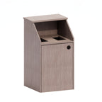 Thumbnail image #1 for Axis Designs Micro Market Fixtures WR-TD-SJ-DBL Indoor Slim Top-Drop Waste Receptacle, Wood Grain, Dual 23-Gallon Cans, 24"W x 24"D x 44"H