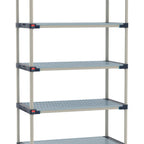 Thumbnail image #1 for Metro MetroMax 4 M4-1824GF-86-S5 Stationary Starter Polymer Shelving Unit, 5-Tier, Louvered, 18"D x 24"W x 86"H