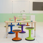 Thumbnail image #2 for Flash Furniture YU-YCY-060-RECT-TBL-NAT-GG Preschool Activity Table, 47-1/4"W x 23-5/8"D, Adjustable 14-1/2"-23-1/2"H, Rectangular Laminate Top