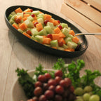 Thumbnail image #2 for G.E.T. Excel EXC420 Melamine Pasta Bowl, 128 oz, Black, 16-1/2 x 12 in Case of 6