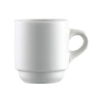 Thumbnail image #1 for CAC China Clinton RCN-T35 3-1/2 oz Porcelain Stackable Coffee Cup Case of 3 Dozen