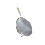 Thumbnail image #1 for Thunder Group SLSTN5308 8-Inch Stainless Steel Strainer, Single Medium Mesh, Flat Wood Handle Case of 48