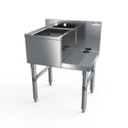 Thumbnail image #1 for NBR Equipment UW-1-1014-2418-RH Freestanding Stainless Steel Blender Station with Dump Sink, 24"W x 18-1/4"D x 32-1/2"H