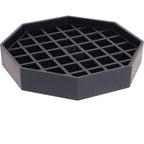 Thumbnail image #1 for AllPoints Foodservice Parts & Supplies 2901041 Octagonal Plastic Airpot Rack Drip Tray with Grid, Black