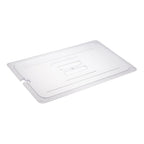 Thumbnail image #1 for CAC China PCSL-FC Full-Size Clear Polycarbonate Food Pan Cover, Flat Spoon-Notched Case of 24