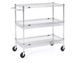 Thumbnail image #5 for Metro Super Erecta Adaptable 3-Shelf Chrome Basket Cart