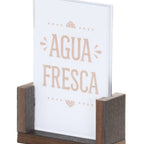 Thumbnail image #1 for Cal-Mil Vista 28622-46-140 U-Frame Menu Card Holder, 5 x 7 Inch, 2 Inch High, HDPE, Mocha Case of 6