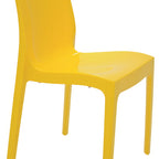 Thumbnail image #1 for Tramontina USA, Inc. 92037-000 Yellow UV-Resistant Fiberglass Resin Outdoor Chair with Solid Plastic Back and Seat Case of 4