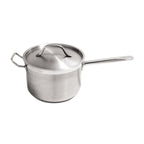 Thumbnail image #1 for CAC China S3AP-7H 7.5 Qt Stainless Steel Saucepan with Lid, Helper Handle, Induction-Ready Tri-Ply Bottom Case of 2