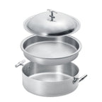 Thumbnail image #2 for Eastern Tabletop Cook Buffet 5906 6 qt Round Stainless Steel Induction Chafing Dish with Lift-Off Cover