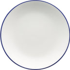 Thumbnail image #1 for International Tableware Torino™ Bistro TB-7-CB Round Porcelain Plate, 6-5/8" Diameter, European White with Blue Case of 3 Dozen