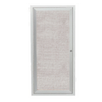 Thumbnail image #1 for AARCO Products ODCC2412R Enclosed Lockable Bulletin Board, 12"W x 24"H, Vinyl Surface, Aluminum Frame, Indoor/Outdoor