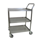 Thumbnail image #1 for Renfro Industries Inc. RISTSUCER18273 Bussing Cart, 3 Solid Stainless Steel Shelves, 900 lb Capacity