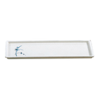 Thumbnail image #1 for Thunder Group Blue Bamboo 0900BB Rectangular Melamine Sandwich Tray, 13-1/2" x 4-1/2" Case of 8 Dozen