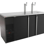 Thumbnail image #5 for Micro Matic USA Pro-Line MDD68-E Two-Section 3-Keg Direct Draw Draft Beer Cooler, 28 Cu. Ft., Glass Rinser, Black, 69.5-Inch Wide