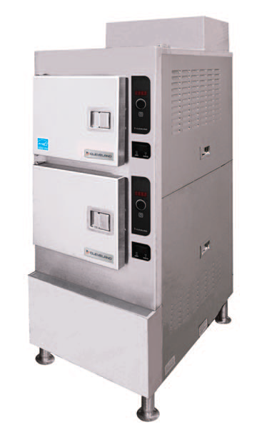 Product image #5 for Cleveland SteamCraft Gemini 6 Short Series Pressureless 2-Compartment Gas Commercial Steamer