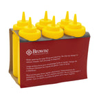 Thumbnail image #2 for Browne USA Foodservice 57801717 16 oz Yellow Polyethylene Squeeze Bottle, Wide Mouth, No-Drip Tip