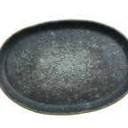 Thumbnail image #1 for G.E.T. cheforward 21142-DSK . . Oval Melamine Plate, 12", Dusk and Spruce Case of 12
