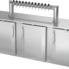 Thumbnail image #1 for Victory Refrigeration VDDN94HC-S-12T Direct-Draw Beer Dispenser, 94-Inch, 12-Tap, 5 Half-Keg Capacity, 3-Door