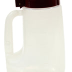 Thumbnail image #1 for TableCraft Products Option PP32M 32 oz Plastic Syrup Dispenser with Graduated Markings and Maroon Lid Case of 6