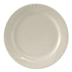 Thumbnail image #1 for Tuxton China Monterey YEA-102 Ceramic Plate, 10-1/4 in, Round, Wide Rim, Embossed 1 Dozen