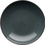 Thumbnail image #1 for International Tableware SH-110-LN Round Stoneware Bowl, 10" Diameter, 40 oz, Lunar Blue with Dark Brown Trim 1 Dozen