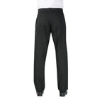 Thumbnail image #2 for Chef Works PBN01-BLK-S Men's Black Poly/Cotton Slim-Fit Chef Pants, Small