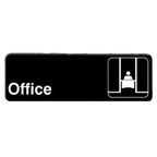 Thumbnail image #1 for Thunder Group PLIS9323BK Office Information Symbol Sign, 9" x 3", Self-Adhesive, White Lettering on Black Case of 144