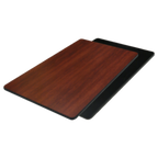 Thumbnail image #1 for ATSMFG ATS AT&S-ADL3048-B/DM MFG Reversible Rectangular Table Top, 30" x 48", 2" Radius Corners, Double Laminate, Black T-Mold Edge, Dark