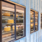 Thumbnail image #1 for Oscartek Gala GALA DP1400-2T Deli Pastry Display Case, Dual Medium Temperature, Curved Glass, Stainless Steel, 58.25 in Wide