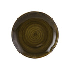 Thumbnail image #1 for Tuxton China Artisan Geode GGW-006 10-1/4" Round Porcelain Plate, Walnut 1 Dozen