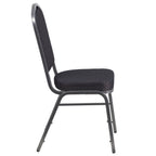 Thumbnail image #2 for Flash Furniture Hercules HF-C01-SV-E26-BK-GG Stacking Banquet Chair, Patterned Fabric Upholstered Seat and Back, Black