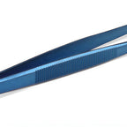 Thumbnail image #1 for JB Prince U155 B 10" Straight-Tip Stainless Steel Kitchen Tweezer, Blue