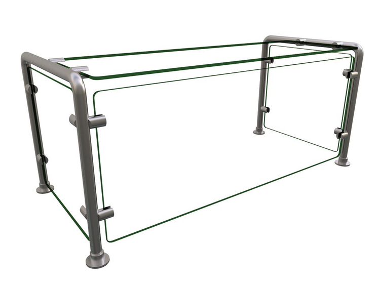 Product image #2 for Hatco Flav-R-Shield Single-Sided Full-Service Pass-Over Food Shield, 1 Bay, 36 Inch x 18 Inch